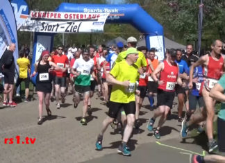 Start zum Lenneper Osterlauf. | Screenshot: rs1.tv / Frank Wappler