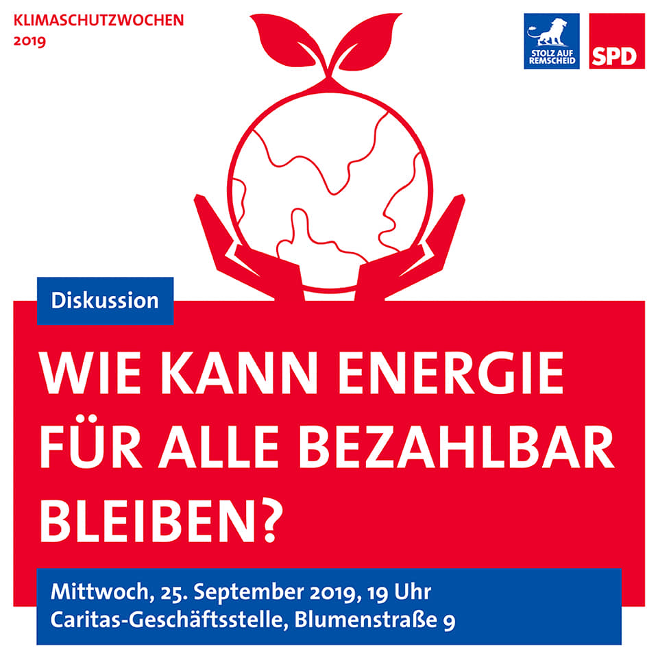 Wie kann Energie für alle bezahlbar sein? Artwork: SPD Remscheid