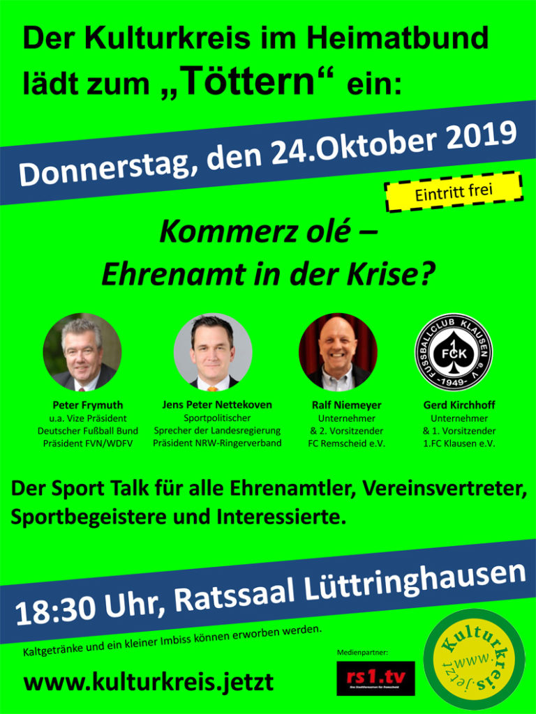 Töttern am 24. Oktober 2019 im Rathaus Lüttringhausen.