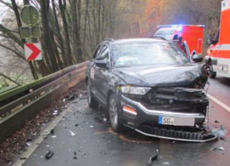 Verkehrsunfall Schöllerhof Richtung Luchtenberg. Foto: Polizei