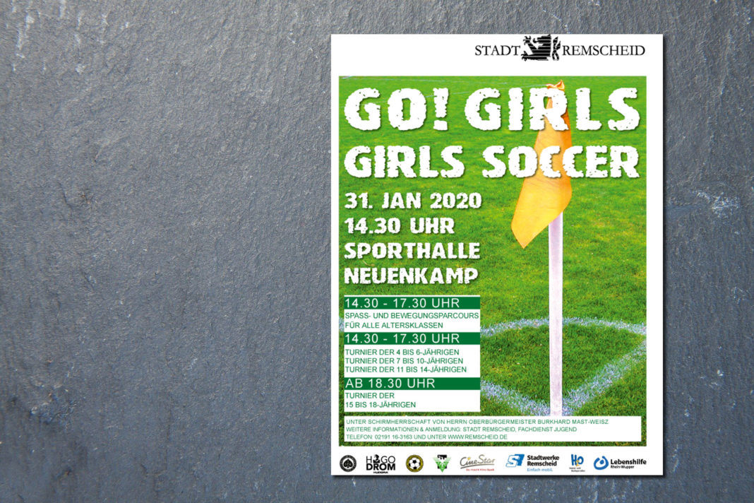 Mädchen-Fußballturnier: Girls-Soccer am 31. Januar 2020 in der Sporthalle Neuenkamp.