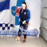 IGR-Spielerin Anna Behrendt trainiert in der Garage. Foto: IGR Remscheid