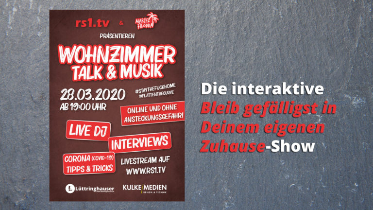 Wohnzimmer Talk & Musik - Die interaktive "Bleib gefälligst in Deinem eigenen Zuhause"-Liveshow.