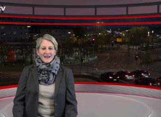 Nicole Dahmen führt durch "Die Woche", Lokalnachrichten aus Remscheid. Eine Kooperation von rs1.tv und Lüttringhauser. Screenshot: rs1.tv