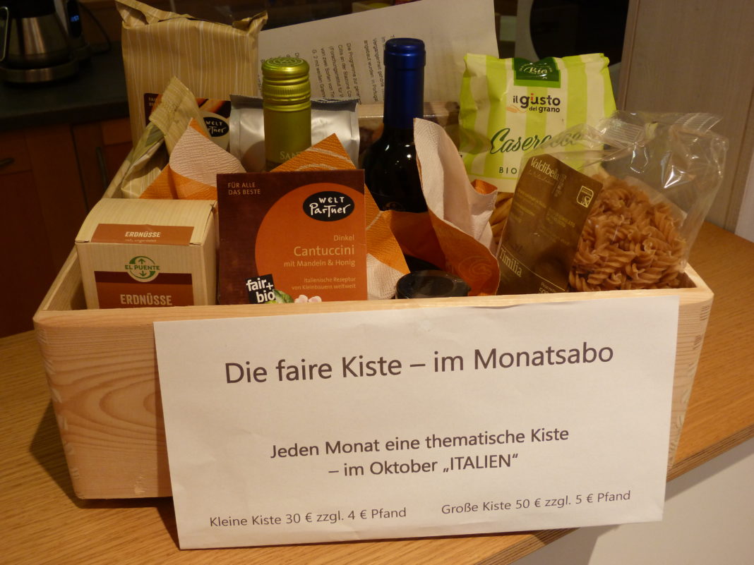 Der Flair-Weltladen in Lüttringhausen bietet ab jetzt eine Faire Kiste im Monatsabo an. Foto: Flair-Weltladen