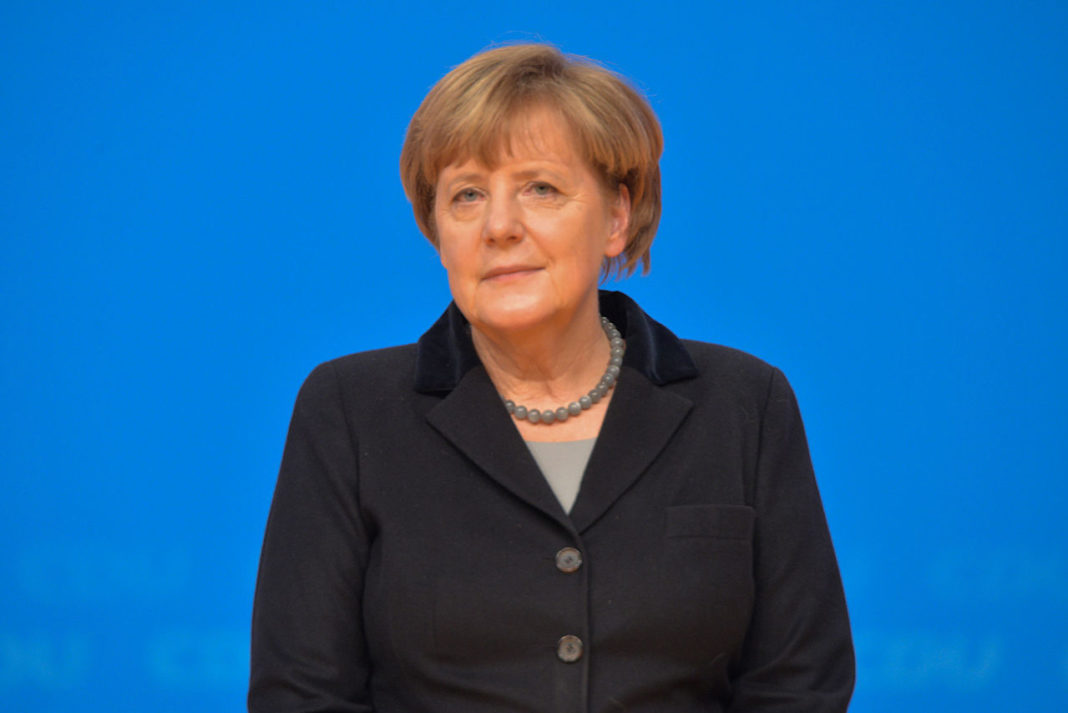 Bundeskanzlerin Dr. Angela Merkel auf dem 28. Parteitag der CDU Deutschlands am 14. Dezember 2015 in Karlsruhe. Foto: Olaf Kosinsky/Skillshare.eu