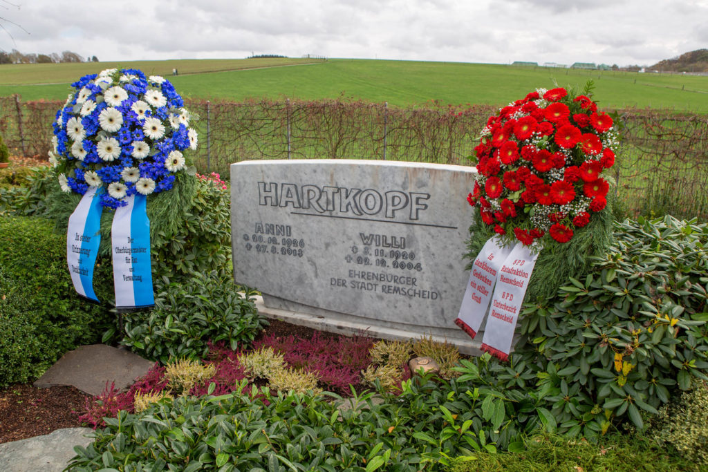 Die Grabstätte von Willi Hartkopf auf dem evangelischen Friedhof in Lüttringhausen. Foto: Thomas E. Wunsch