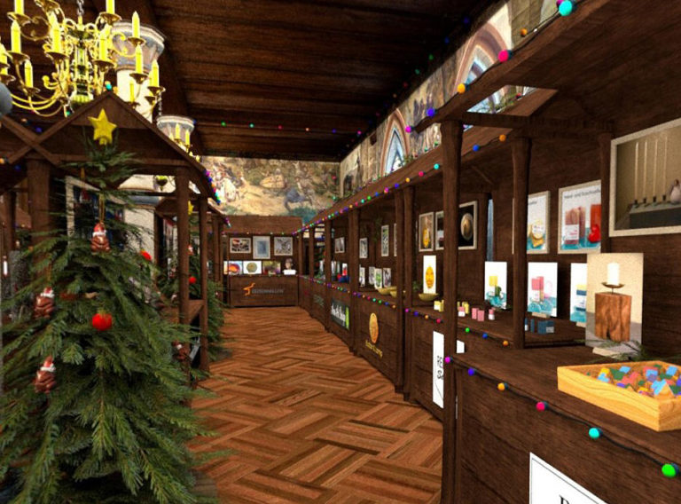 Virtueller Weihnachtsmarkt im Rittersaal von Schloss Burg