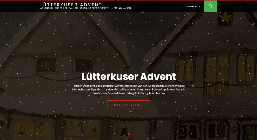 Den Internet-Adventskalender gibt es unter www.luetterkuser-advent.de