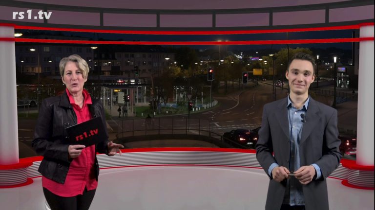 Nicole Dahmen führt durch "Die Woche", die Lokalnachrichten aus Remscheid präsentiert Daniel Pilz. Eine Kooperation von rs1.tv und Lüttringhauser. Screenshot: rs1.tv