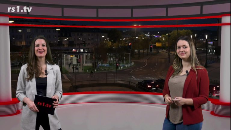 Sarah Stahlschmidt führt durch "Die Woche", die Lokalnachrichten aus Remscheid präsentiert Sabrina Ottersbach. Eine Kooperation von rs1.tv und Lüttringhauser. Screenshot: rs1.tv