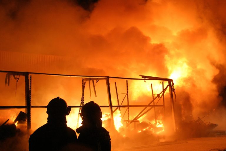 Wohnwagenbrand in Lennep