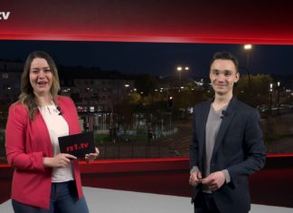 Sabrina Ottersbach führt durch "Die Woche", die Lokalnachrichten aus Remscheid präsentiert Daniel Pilz. Eine Kooperation von rs1.tv und Lüttringhauser. Screenshot: rs1.tv