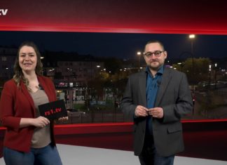 Sabrina Ottersbach führt durch "Die Woche", die Lokalnachrichten aus Remscheid präsentiert Marcus Schmidt. Eine Kooperation von rs1.tv und Lüttringhauser. Screenshot: rs1.tv