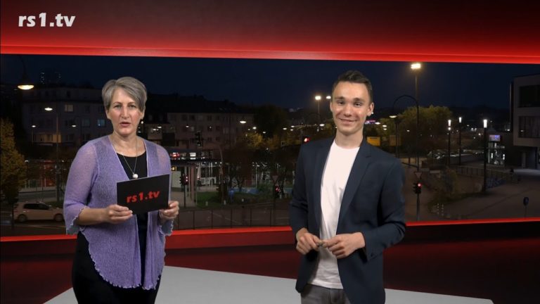 Nicole Dahmen führt durch "Die Woche", die Lokalnachrichten aus Remscheid präsentiert Daniel Pilz. Eine Kooperation von rs1.tv und Lüttringhauser. Screenshot: rs1.tv