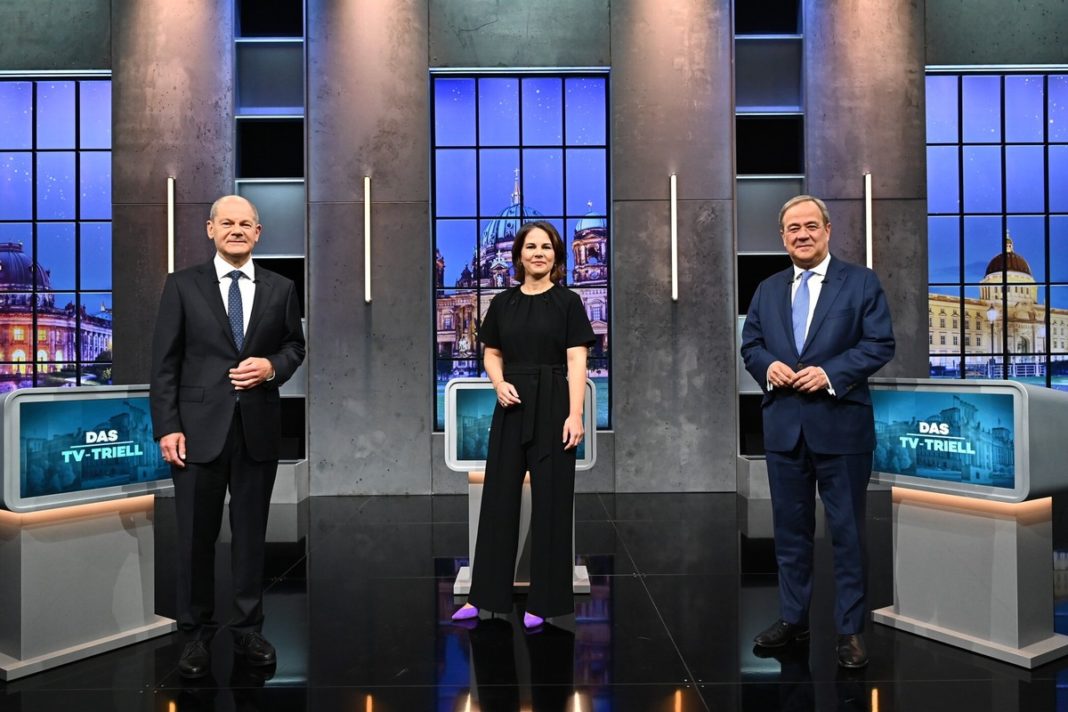 Forsa-Umfrage: Olaf Scholz gewinnt klar das finale #Triell auf ProSieben, in SAT.1 und bei Kabel Eins Copyright: Seven.One/Willi Weber