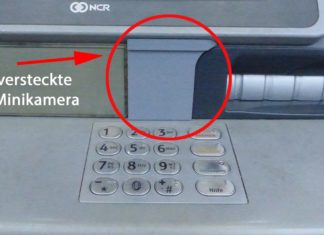 Präparierter Geldautomat: Versteckte Minikamera. Foto: Polizei Oberberg