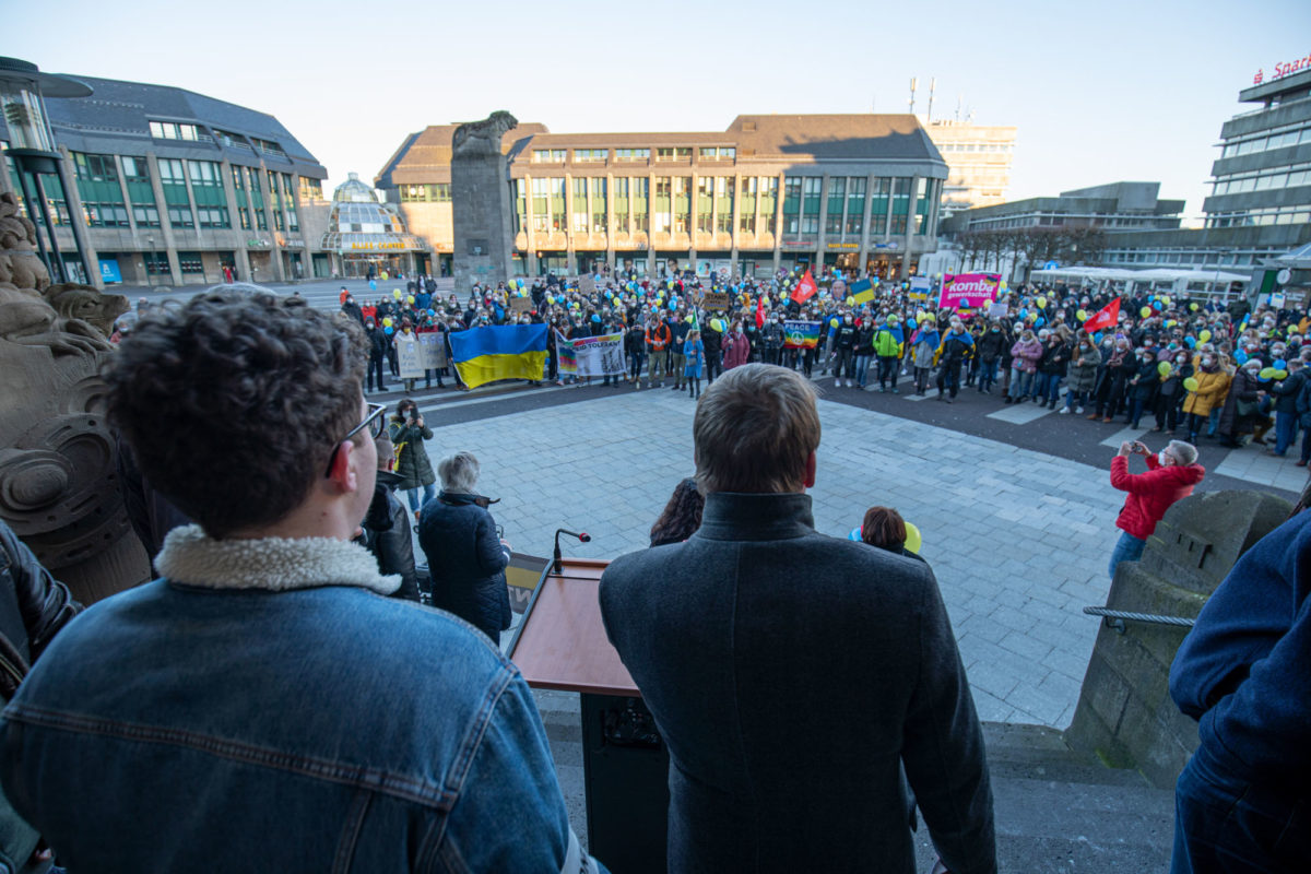 Remscheid sagte am 28. Februar schon deutlich Nein zum Krieg. Foto: Thomas E. Wunsch