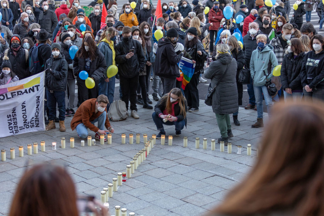 Remscheid sagte am 28. Februar schon deutlich Nein zum Krieg. Foto: Thomas E. Wunsch