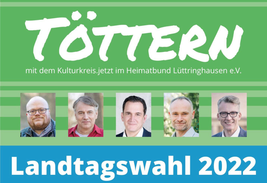 Töttern mit den Landtagskandidaten Torben Clever, Peter Lange, Jens-Peter Nettekoven, David Schichel und Sven Wolf.