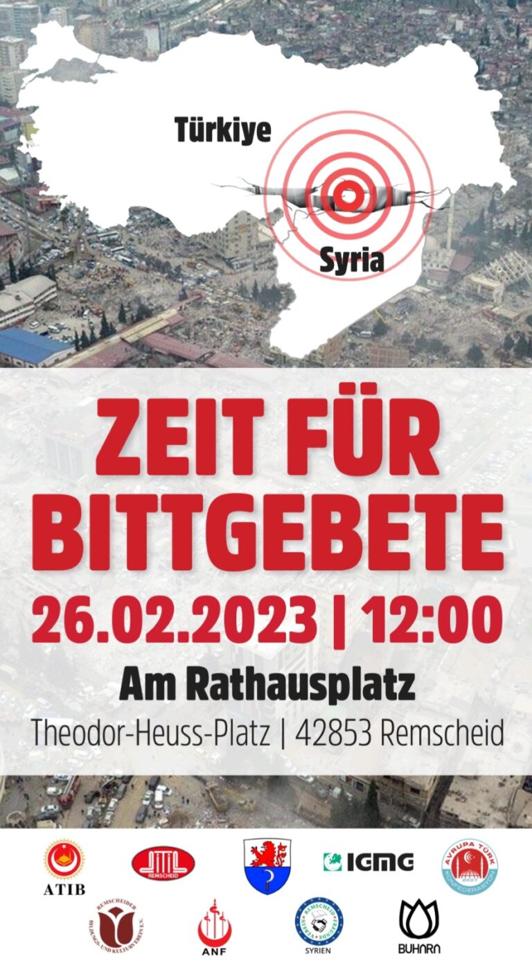 Solidaritätsversammlung für die Erdbebenopfer