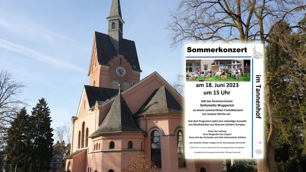Sommerkonzert in der Stiftung Tannenhof: 18. Juni 2023 ab 15 Uhr mit dem Streichorchester Sinfonietta Wuppertal